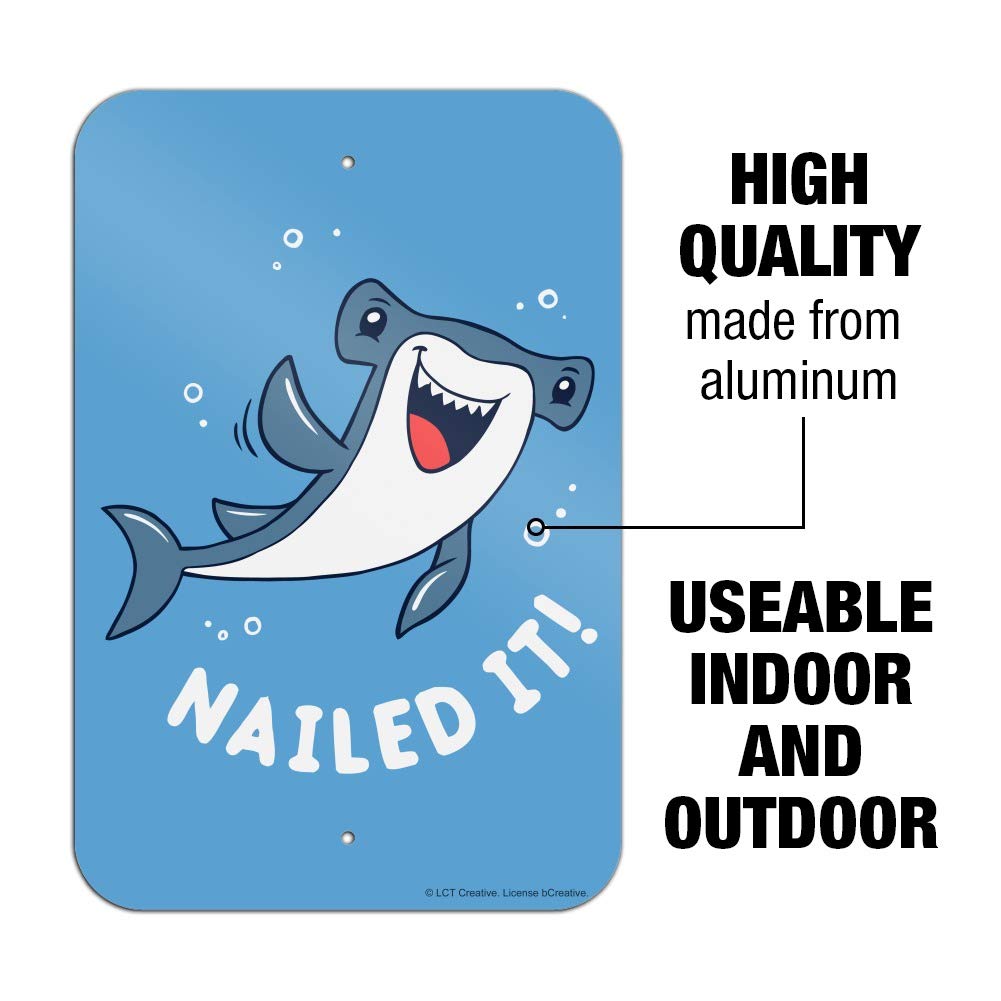 Amazon.com: GRAPHICS & MORE Nailed It Hammerhead Shark Funny Humor